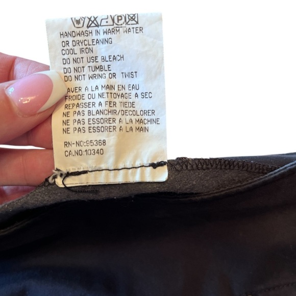 Vintage Olsen Europe Black Knee-Length A-Line Casual Skirt Size 10 - Picture 12 of 12